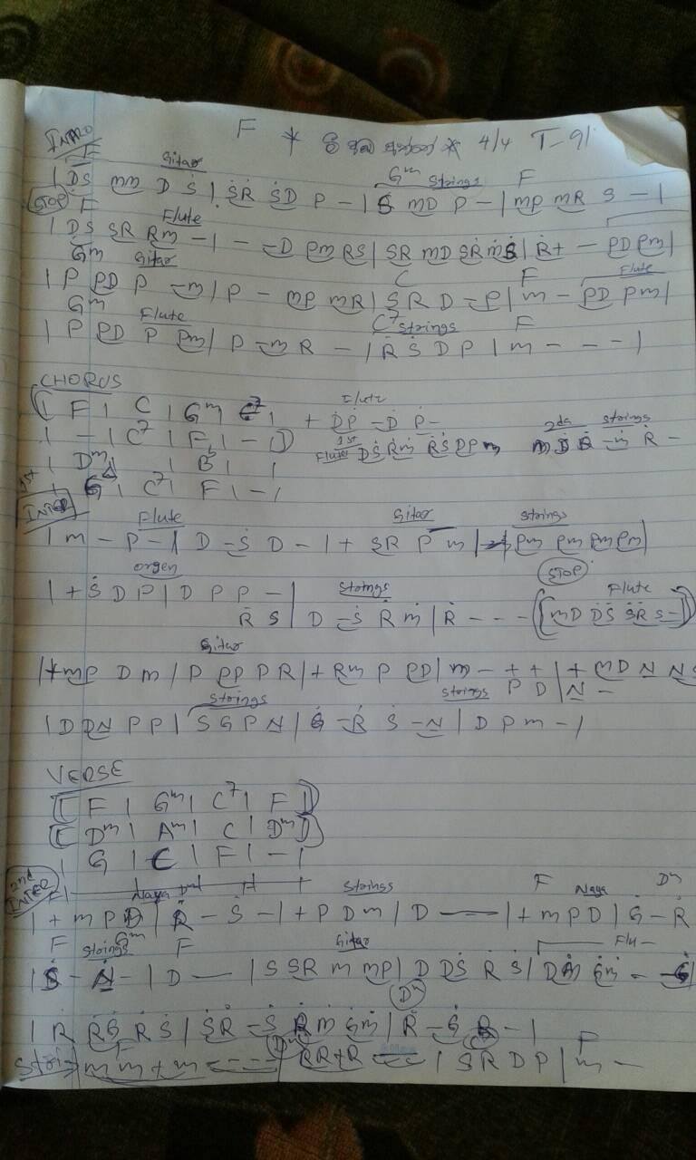 369 Sinhala Song Notation