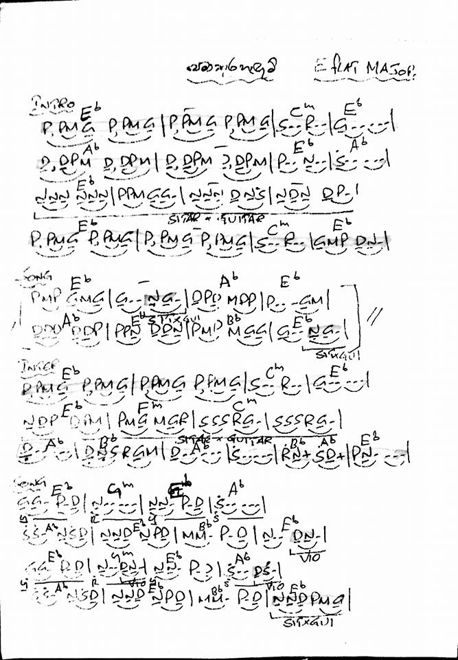 384 Sinhala Song Notation
