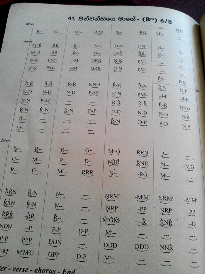 385 Sinhala Song Notation