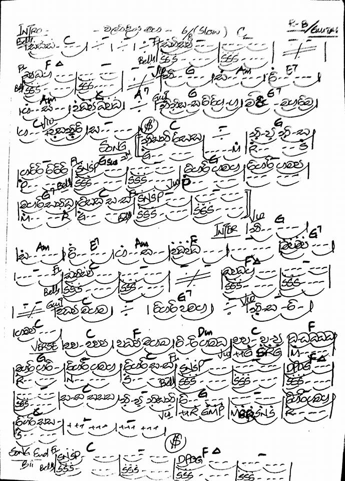 405 Sinhala Song Notation